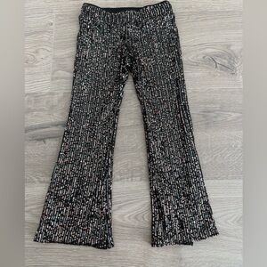 Cat & Jack Black and Gold Sequin Leggings- Girls 4/5 (XS) LIKE NEW